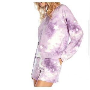 Wildfox Lounge wear set Tie-Dye Stars Large NWT